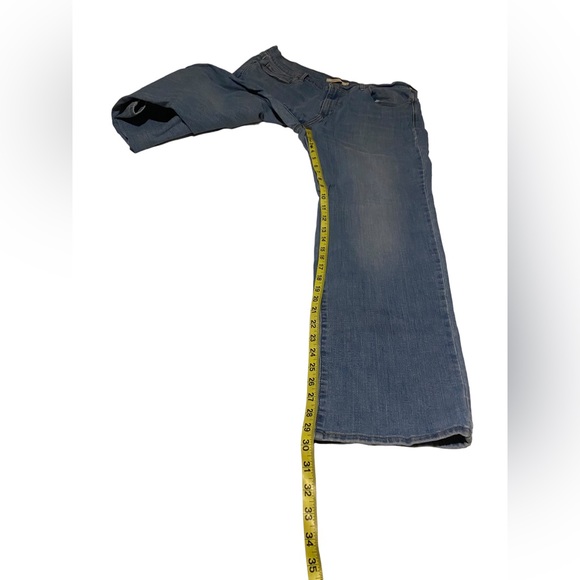 Levi’s505 Straight Jeans Women’s Size 16 Blue Light Wash Denim Stretch MidRise - Picture 12 of 16